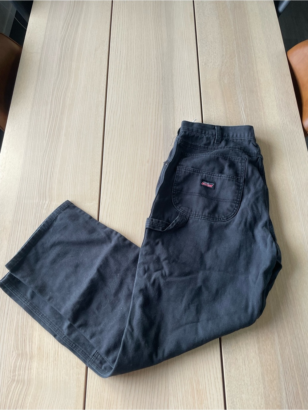 Dickies Black Carpenter Cargo Pants Mens 38x32 with Utility Pockets Mens